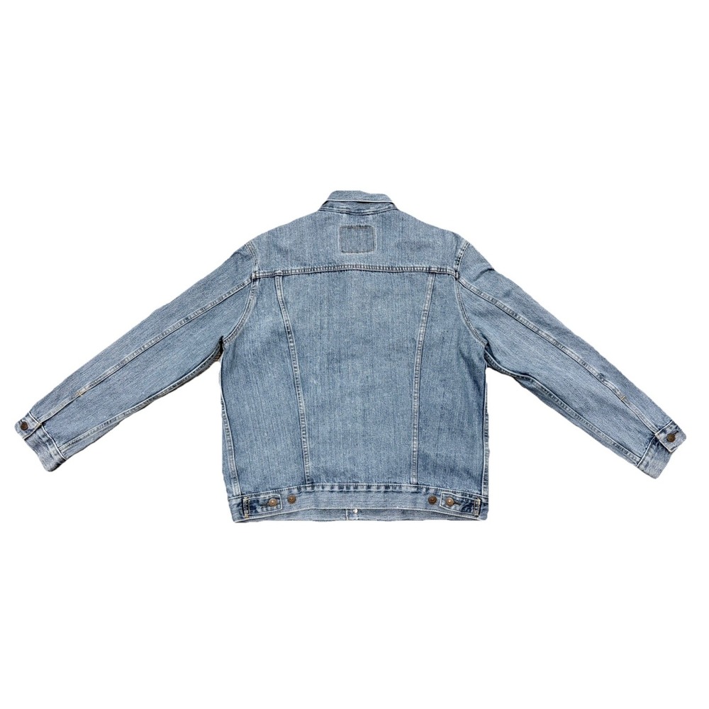 Levis Relaxed Fit Trucker Jean Jacket Denim Red Tab Blue Mens Large 72335-0042 - Picture 6 of 16